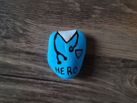 Nurse. Doctor. Hospital. Hero. Rock art Nurse Rock Painting Ideas, Doctor Painting, Mixing Paint Colors, Doctor Hospital, Nurse Rock, Vet Clinics, Nurse Doctor, Medical Art, Kids Club