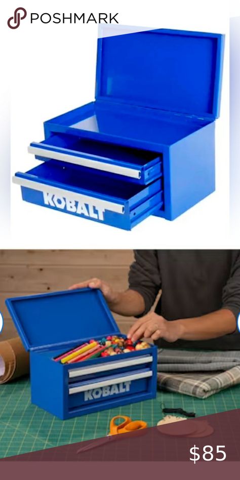 Kobalt Mini 10.83-in Friction 2-Drawer Blue Steel Tool Box
BNIB Kobalt Mini Toolbox Ideas, Toolbox Ideas, Steel Tool Box, Modular Storage, Diet Coke, Portable Storage, Blue Steel, Tool Steel, Storage System