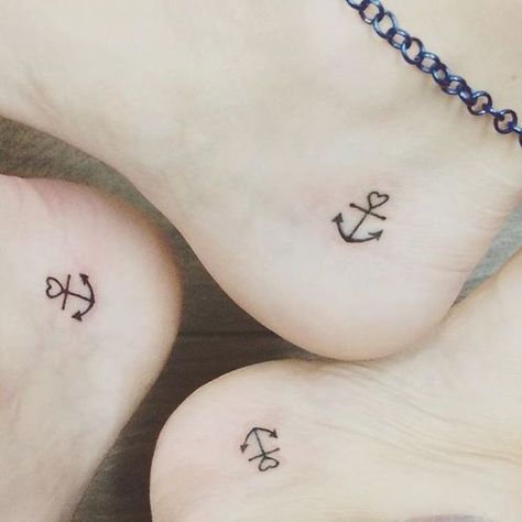 Pin for Later: 16 Travel Tattoos For Best Friends With Wanderlust Anchors Cute Best Friend Tattoos, Tattoo Placements, Anchor Tattoo Design, Tattoos Meaningful, Bestie Tattoo, Cross Tattoos, Shape Tattoo, Anchor Tattoos, Bff Tattoos