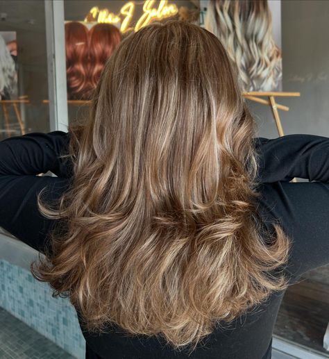 shaggy & lived in 🤝 #hairinspo #wolfcut #haircut #livedincolor #aikensc #aiken #brondehair #highlights Phoebe Hair, Hair Wolf Cut, Dark Blond, Bronde Hair, Wolfcut Haircut, Wolf Cut, Light Brown, Hair Inspo, Blonde Hair