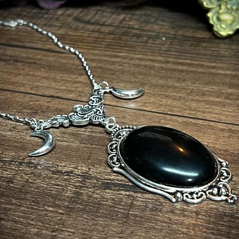 New obsidian necklaces are coming to the shop. Antique inspired pendants with real obsidian. #scryingmirror #magicalmirror #magickmirror #magicmirror #magickallife #selflovemagic #selfimprovementmagick #selfimprovement #shadowwork #soulwork #soulawakening #soulsearching #victorianjewelry #gothicjewelry Scrying Mirror, Obsidian Jewelry, Obsidian Necklace, Magic Mirror, Antique Inspiration, Shadow Work, Victorian Jewelry, Gothic Jewelry, Necklaces