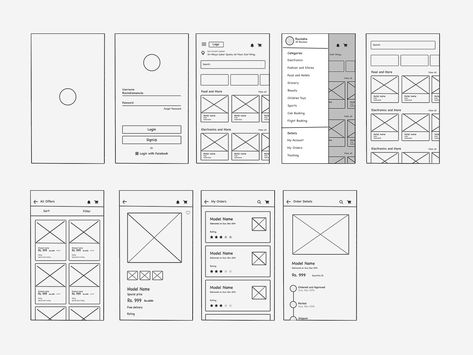 Low Fidelity Wireframes App, Ux Wireframe App, Wireframes App Design, Mobile Wireframe Design, Ux Design Projects, Wireframe Design App, App Wireframe Design, Ux Design Wireframe, App Prototypes