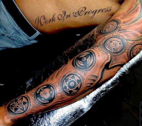 Nice work Sharingan Tattoo, Sharingan Eyes, Half Sleeve Tattoos Drawings, Forarm Tattoos, Naruto Tattoo, Upper Arm Tattoos, Cool Tattoos For Guys, Arm Sleeve Tattoos, Tattoos Designs