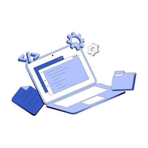 Programming Illustration, Laptop Clipart, Laptop Png, Laptop Vector, Computer Vector, Programming Code, Laptop Screen, Computer Software, Computer System