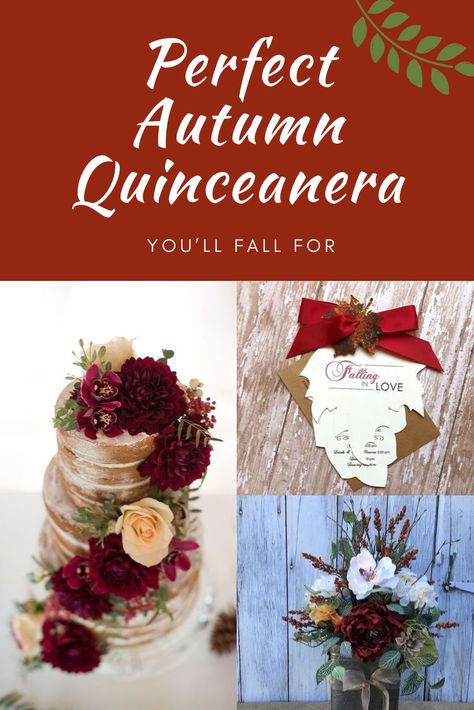 Fall head over heels with an autumn Quinceanera and its mixture of tones!  Get ready to be amazed by these star-gazing tones! September Quinceanera Ideas, November Quinceanera Themes, Fall Quinceanera Themes, Autumn Quinceanera Themes, Beauty And The Beast Quinceanera Center Pieces Center Pieces, Quinceanera Venue, Quince Decor, Quinceanera Themes, Because I Love You