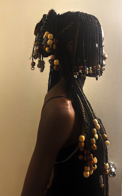 Protective Hairstyles Braids, Fantasy Hair, Braids With Beads, Natural Hair Braids, Hair Reference, Hair Beads, Box Braids Hairstyles, Hair Art, Afro Hairstyles