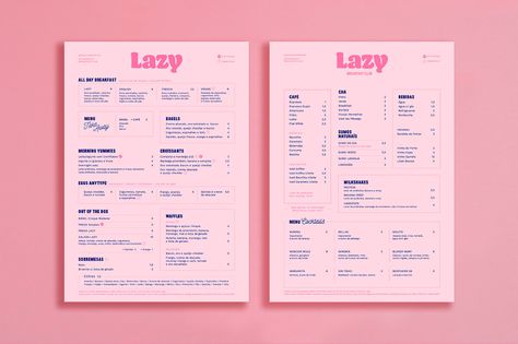 Lazy Breakfast Club on Behance Food Branding Design, Lazy Breakfast, Branding Design Ideas, Healthy Food Branding, Menu Design Inspiration, Mises En Page Design Graphique, Food Branding, Menu Book, Food Projects