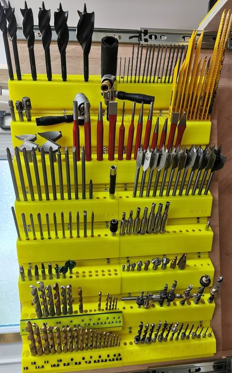 Garage Storage Boxes, Perforated Plate, Wooden Tool Boxes, Metal Storage Box, Garage Tool Organization, Workshop Garage, Tool Board, Trim Router, Simple Woodworking Plans