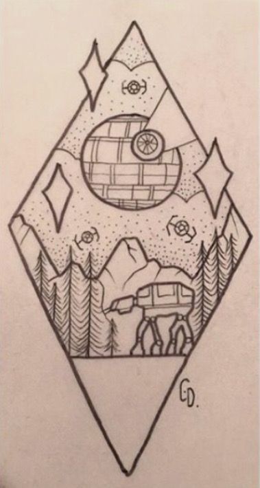 Beginner Tattoos, Star Wars Drawings, Star Wars Tattoo, Desenho Tattoo, Journal Themes, Star Tattoos, Tattoo Stencils, Mini Tattoos, Embroidery Inspiration