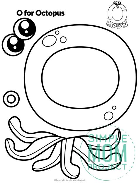 O Octopus Craft, O Letter Craft Preschool, The Letter O Preschool Crafts, Letter O For Octopus, O For Octopus Craft, O Is For Octopus Craft, O For Octopus, Letter O Craft, Octopus Template