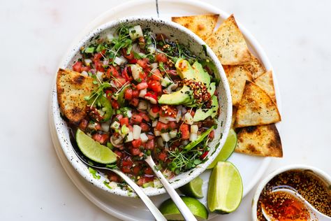 Heart of Palm and Watermelon “Ceviche” – LindseyeatsLA Watermelon Ceviche, Ceviche Ingredients, Miso Tahini, Flowers Recipes, Watermelon Heart, Califia Farms, Heart Of Palm, Plant Based Recipes Easy, Vegan Salads