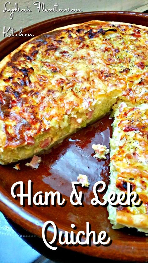 Ham and Leek Quiche ~ Camino Flavors ~ Lydia's Flexitarian Kitchen Leek Quiche, Ham Quiche, Flexitarian Recipes, Meal Rotation, Leek Recipes, United State, Quiche Recipes, Breakfast Dishes, Flavorful Recipes