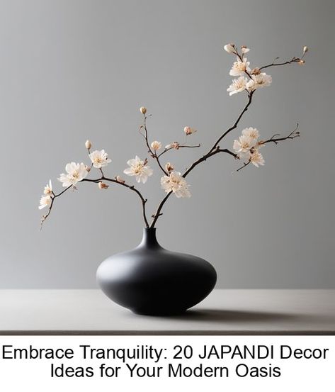 Transform your modern home with JAPANDI Decor Ideas: a perfect blend of Japanese serenity and Scandinavian functionality. Japandi Table, Zen Interior Design, Cherry Blossom Vase, Japandi Home Decor, Arreglos Ikebana, Industrial Theme, Web Design Gallery, Zen Interiors, Large Floral Arrangements