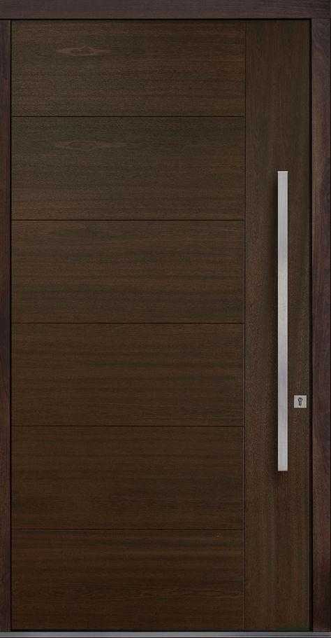 Hpl Door Design, Main Door Interior Design, Front Door Design Wood Modern, Single Door Design Front Entry, Front Pivot Door, Veneer Door Design, Front Doors Modern, Pivot Front Door, Modern Door Design