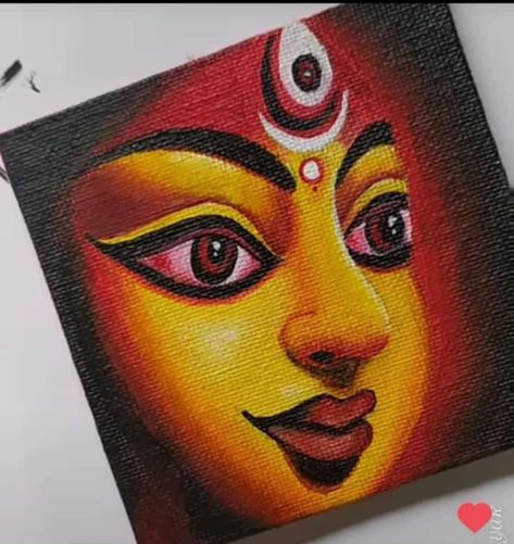 Maa Durga Painting Easy, Kulo Design, Kula Art, Ma Durga Painting, Krishna Ji Painting, Devi Painting, Student Exhibition, Buddha Painting Canvas, Canvas Board Painting