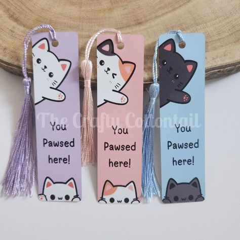 Cute kitty kawaii style bookmarks now available! Which is your favourite? 🐱🐾 #kitty #kawaiiaesthetic #bookish #booktok #cats #catlovers #reading #bookmarks #bookaccessories #calico #whitecat #blackcat Bookmark Cat Design, Cute Designs For Bookmarks, Book Maker Ideas, Cute Bookmarks Diy Creative, Cool Book Mark Ideas, Bookmark Making Ideas, Design For Bookmarks, Cat Bookmarks Diy, Bookmarks Diy Easy