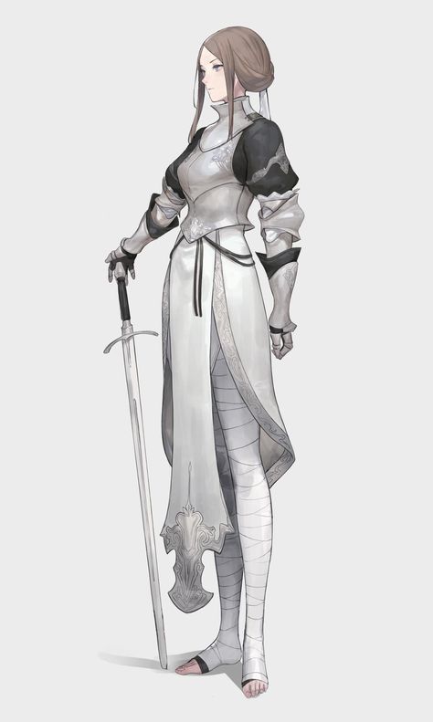 Genshin Redesign, Warrior Oc, Character Customization, Magic Anime, Anime White, Anime Knight, Characters Inspiration, White Knight, Dnd Ideas