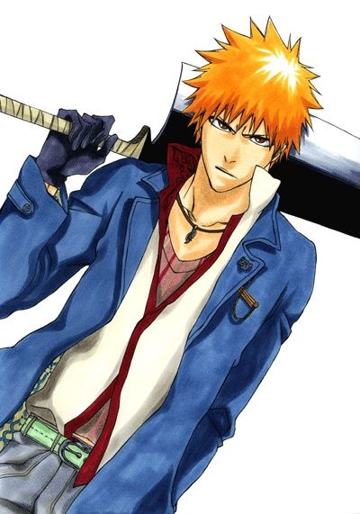 Ichigo "Strawberry" Kurosaki 174 cm 61 KG Blood type: AO D.O.B. July 15th °likes slim fit shirts and pants °likes chocolate and karashi mentaiko °favorite celebrities are Mike ness and Al pacino °person he respects most is Walliam Shakespare 15 years old Hair: orange eye: Brown Occupation: High school Student/Soul Reaper Bleach Official Art, Ichigo Kurosaki Wallpaper, Ichigo Manga, Bleach Drip, Ichigo Y Rukia, Rukia Bleach, Ulquiorra Cifer, Anime Ichigo, Byakuya Kuchiki