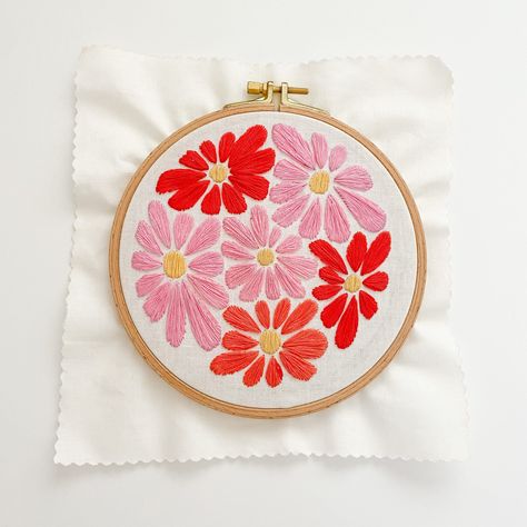 Flower Power Hand Embroidery Pattern, Digital PDF Pattern, Floral Embroidery Pattern Start Embroidery, Stitch Guide, Floral Embroidery Patterns, Hand Embroidery Projects, Pola Sulam, Creative Embroidery, Cute Embroidery, Hand Embroidery Pattern, Hand Embroidery Art