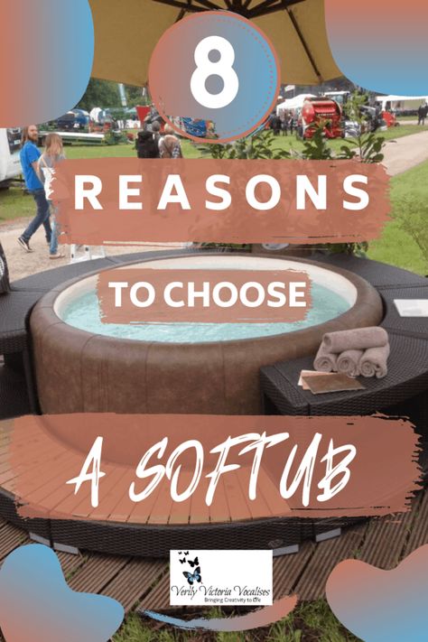 If you are considering a Softub then here are 8 great reasons to purchase one. I totally recommend this type of hot tub. It is quiet, energy efficient, portable, comfortable, weather resistant, hygienic, flexible and stylish. It is also very easy to clean. #vevivos #hottub #softub #softubideas Soft Tub Hot Tub, Tub Decorating Ideas, Hot Tub Decorating, Soft Tub, Luxury Pools Indoor, Small Hot Tub, Cheese Toastie, Hot Tub Room, Hot Tub Designs