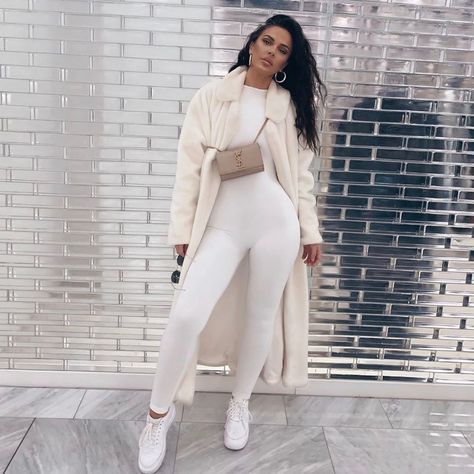 Naked Wardrobe on Instagram: “The jumpsuit you need in your winter wardrobe. 🐰” White Overalls, Rompers Womens Jumpsuit, Plain Outfits, Cotton Jumpsuit, Jumpsuits And Romper, Long Sleeve Jumpsuit, Long Sleeve Bodycon, Rompers Women, Tulum