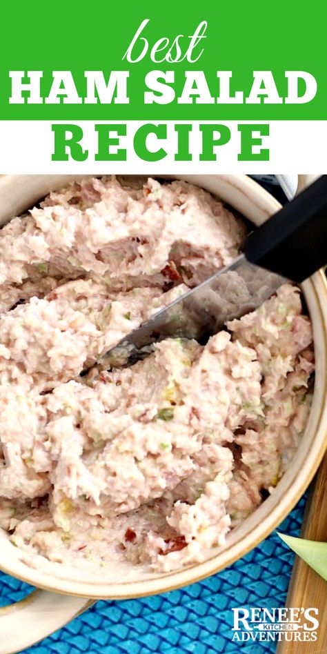 Ham Spread Recipe, Easy Ham Salad, Best Ham Salad, Ham Spread, Ham Salad Recipe, Deviled Ham, Sandwich Spread Recipes, Ham Salad Sandwich, Ham Salad Recipes