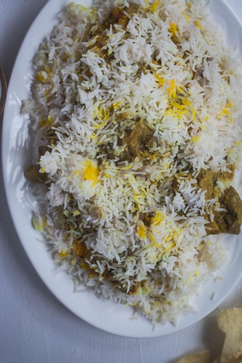 Erachi Biryani (Malabar style Mutton Biryani) – The Spice Adventuress Greek Yogurt Marinated Chicken, Pineapple Chicken Stir Fry, Tomato Pesto Chicken, Lemon Thyme Chicken, Yogurt Marinated Chicken, Pineapple Chicken Recipes, Mutton Biryani, Sundried Tomato Pesto, Biscotti Cookies