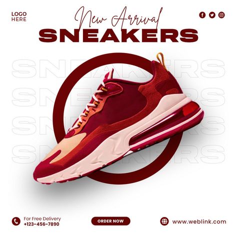 Shoes Template Design, Creative Shoes Advertising Design, Shoes Flyer Design Ideas, Sneakers Flyer Design, Shoe Poster Ideas, Shoes Promotion Design, Shoes Graphic Design Poster, Instagram Shoes Posts, Shoe Marketing Ideas