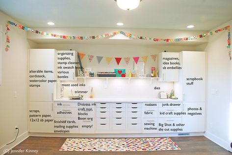 Craft Room Organisation, Ikea Craft Room, Ikea Crafts, Small Craft Rooms, Room Organisation, Sewing Room Design, Dream Craft Room, Craft Room Design, Scrapbook Room