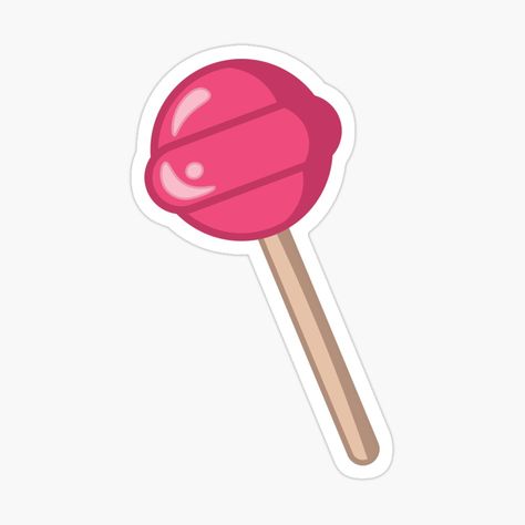 Candy Mural, Lollipop Aesthetic, Lollipop Sticker, Pink Heart Emoji, Candy Stickers, Cute Laptop Stickers, Pop Stickers, Indie Room Decor, Cute Food Art