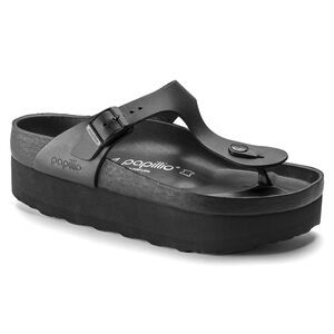 Gizeh Natural Leather Birkenstock Styles, Black Birkenstock, Birkenstock Style, Boys Sandals, Suede Fashion, Calf Muscles, Black Shop, Girls Sandals, Platform Wedge Sandals