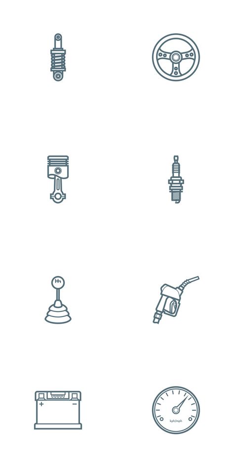 Who doesn't like #Free Downloads? Check out these Car Parts Outline #Icon Set  #graphicDesign Small Car Tattoos For Women, Car Enthusiast Tattoo, Simple Car Tattoo, Car Parts Logo, Car Parts Art, Piston Tattoo, Auto Tattoo, 27 Tattoo, Car Icon