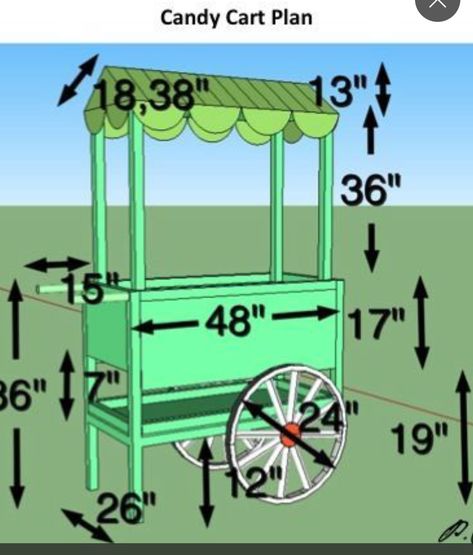 Candy Cart Plans, Diy Candy Cart, Vendor Cart, Candy Car, Candy Stand, Sweet Carts, Candy Cart, Flower Cart, Market Stalls