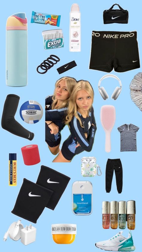 What To Wear To Volleyball Camp, Volleyball Things To Buy, Volleyball Camp Packing List, Things You Need For Volleyball, What To Have In Your Volleyball Bag, What To Wear To Volleyball, Volleyball Must Haves, Volleyball Bag Essentials List, Volleyball Needs