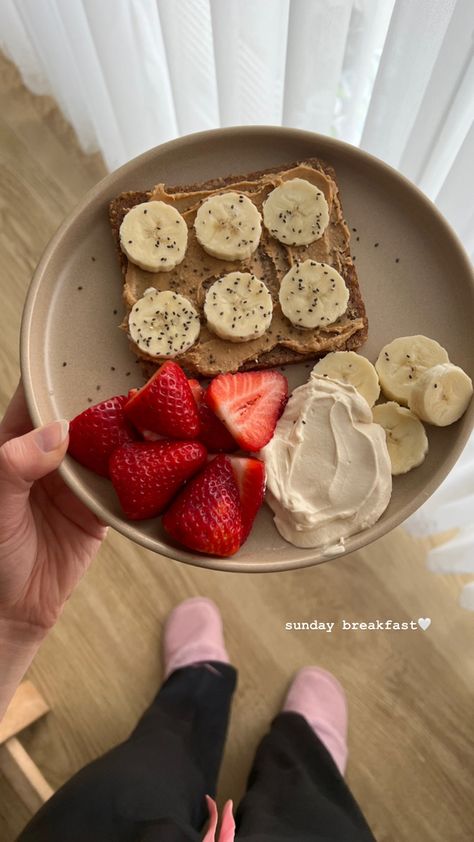 Sunday Breakfast Caption, Spring Breakfast Aesthetic, Sunday Breakfast Aesthetic, Breakfast At Home Aesthetic, Breakfast Aesthetic Mornings Instagram, Morning Breakfast Aesthetic, Sunday Morning Aesthetic, Strawberry Peanut Butter, Story Captions