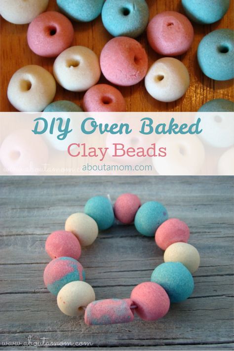 Diy Bake Clay, Homemade Oven Bake Clay, Homemade Clay Beads, Bake Clay Recipe, Making Clay Beads, Diy Clay Beads, Kids Crafts Summertime, Oven Baked Clay, Diy Oven