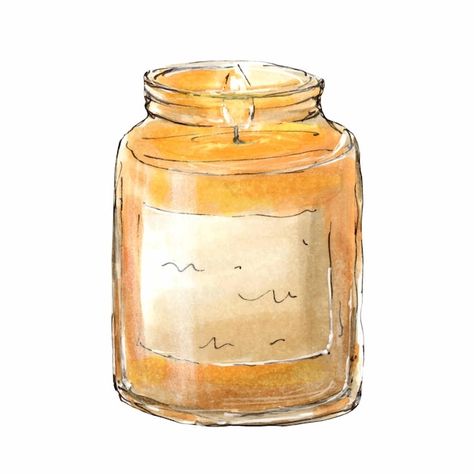 Watercolor Candle, Candle Watercolor, Watercolor Candles, Candle Illustration, Candle Fire, Water Candle, Pizza Art, Making Candles Diy, Candle Stickers