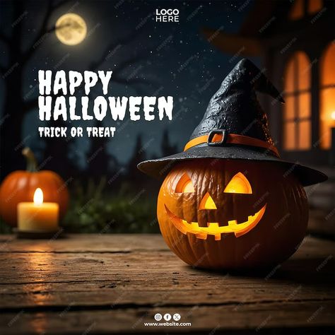 Happy halloween social media post template design | Premium AI-generated PSD Halloween Social Media Posts, Post Template Design, Halloween Social, Halloween Post, Social Media Post Template, Social Post, Halloween Trick Or Treat, Halloween Hacks, Post Design