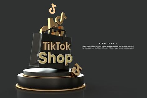 Tiktok shop logo 3d | Premium Psd #Freepik #psd #luxury-banner #gold-banner #golden-luxury #golden-banner Tiktok Shop Logo, Gold Banner, Tiktok Shop, Shop Logo, Vector Photo, Graphic Resources, ? Logo, Gold, Quick Saves