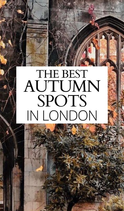 Discover the best places to visit in London to see stunning burnt orange foliage and autumn colors in London! This is one of the best free things to do in London on a date, and the fall in London aesthetic is super cozy and comfortable! romantic date ideas in london | free things to do in london for couples | london travel guide | london travel bucket list | what to do in london when it rains | best things to do in london at night | best photography spots in london | most instagrammable places London Ideas Travel, London Things To Do In Fall, Things To Do In London In November, London What To Do, Free Things To Do In London, London Fall Aesthetic, London Trip Aesthetic, London Travel Aesthetic, London Autumn Aesthetic