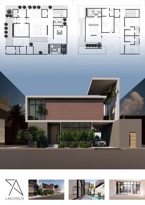 50sqm House Design, Dröm Hus Planer, Modern Bungalow House Plans, Small House Blueprints, Church Building Design, Architecture Drawing Plan, Modern Villa Design, House Floor Design, Architectural Floor Plans