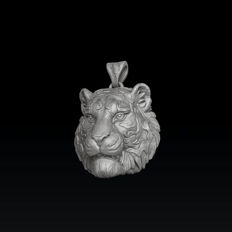 Tiger Head Pendant 3D print model 🏷️The link to order is in bio. #tiger #pendant #jewellery #jewelry #3dmodel #animal Tiger Jewelry, Tiger Pendant, Organic Jewelry, Tiger Head, Print Models, May 22, 3d Print, 3d Printing, Models