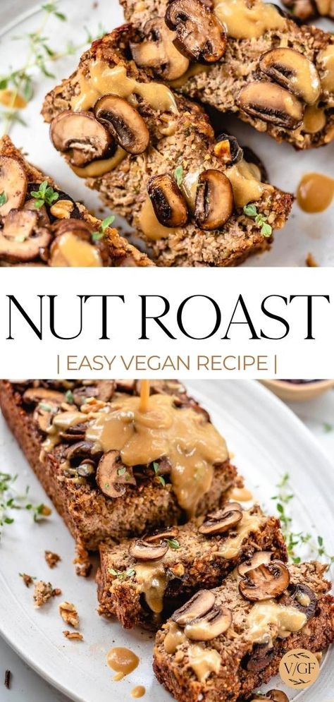 Nut Roast Recipe - Two Spoons Nut Roast Recipe Vegan, Vegan Nut Roast Recipe, Vegan Nut Recipes, Nut Roast Recipe, Protein Entrees, Vegetarian Nut Roast, Vegan Nut Roast, Roasted Nuts Recipe, Vegan Bites