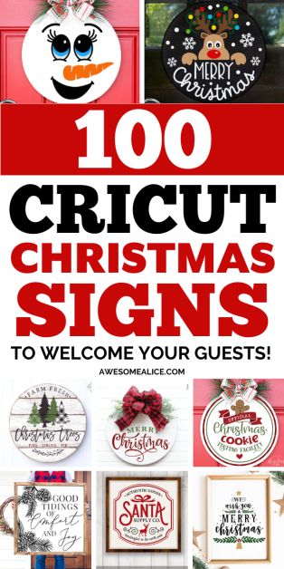 Discover endless creativity with 100 DIY Christmas Sign Ideas made easy with Cricut! Whether you're crafting personalized gifts or festive decor, these projects using Cricut Design Space and iron-on vinyl are perfect for adding a special touch to your holiday celebrations. Explore free SVG files and get inspired to create memorable homemade gifts and decor for the perfect Christmas ambiance! Vintage Christmas Svg Free, Easy Personalized Gifts Diy, Cricut Maker 3 Christmas Projects, Christmas Wreath Cricut, Cricut Christmas Gifts Ideas, Cricut Ideas For Christmas, Christmas Wall Signs Diy, Christmas Ideas With Cricut, Christmas Gift Ideas Diy Crafts