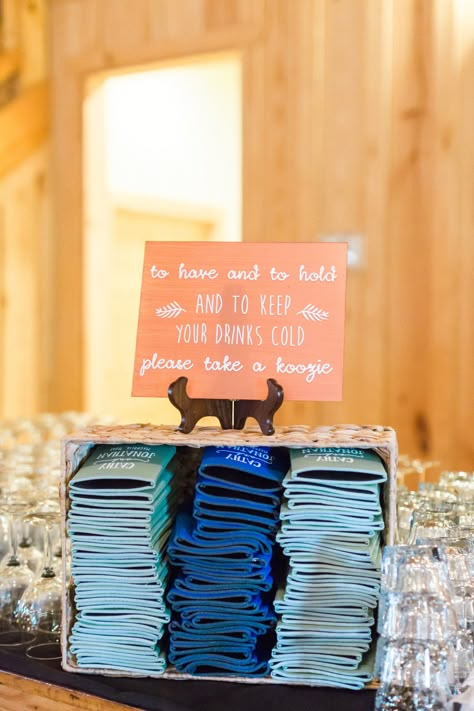 Wedding Party Favors Cheap, Wedding Reception Party Favors, Koozie Wedding Favors, Wedding Reception Favors, Wedding Favours Sign, Creative Wedding Favors, Inexpensive Wedding Favors, Party Giveaways, Edible Wedding Favors