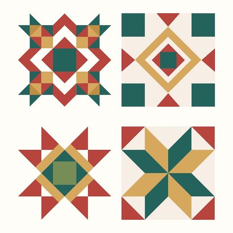 Christmas Tiles, Geometric Tile Design, Geometrical Design, Geometric Pattern Art, Geometric Design Art, Geometric Pattern Design, Islamic Art Pattern, Geometric Tiles, Colorful Christmas