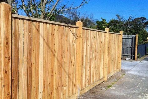 DIY Timber Fence Package 3 - Treated Pine - 1950mm + Capping + Exposed Post | Online Fence Supplies Timber Fence, Slatted Fence Panels, Steel Fence Panels, Security Fencing, Vinyl Fences, Sliding Gates, Pool Fencing, Fence Post Caps, Square Lattice