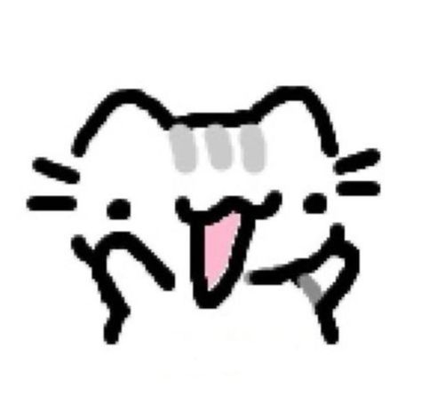 Kitty Doodles, Silly Cat Drawing, Cat Emoji, He He, Funny Chat, Cute Easy Doodles, Chibi Cat, Goofy Drawing, Cat Doodle