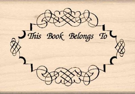 This Book Belongs To Bookplate Rubber Stamp  134 inches x 2 inches * For more information, visit image link. This Belongs To, This Journal Belongs To, This Book Belongs To, Spell Books, Buy Stamps, Witchcraft Spell Books, Witchy Things, Custom Stamps, Game Store