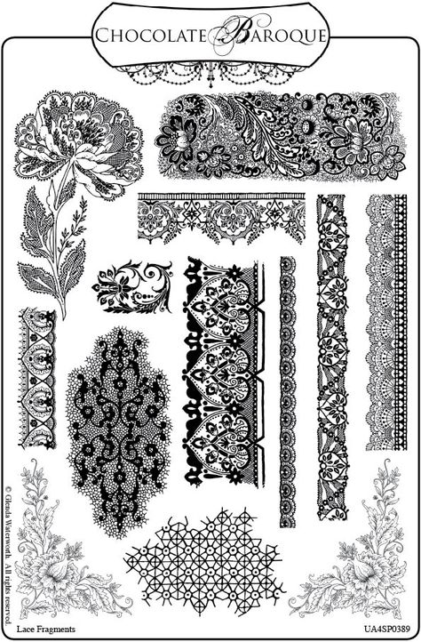 how to draw lace patterns | Crafty Flossie: New Stamps and a Give Away Bodypainting, Kunming, Lace Tattoo, Lijiang, Unicorn Drawings, Lace Printable, Planner Designs, Lace Tattoo Design, Lace Drawing